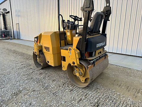 The group's Caterpillar double-drum compactor