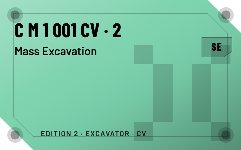 Tile for C M 1 001 CV · 2, Mass Excavation